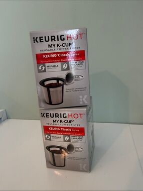 Keurig Hot My K-Cup Reusable Coffee Filter - Silver, Black, Red (2)